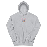 Image 4 of PROTECT TRANS YOUTH  - Embroidered Hoodie (multi coloured)