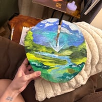 Image 1 of THE MARSHES (10x10" 1.2" think) Natural found wood.