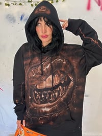 Image 3 of “DRIP” CUSTOM BLEACH PAINTED PULLOVER HOODIE XL