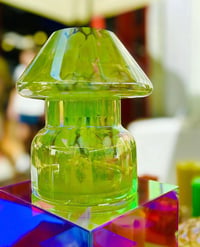 Image 2 of METALLIC LIME GLASS LAMP