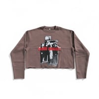 “CULT” Cropped Crewneck Sweater 