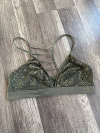 Image 1 of Army green lace bralette 