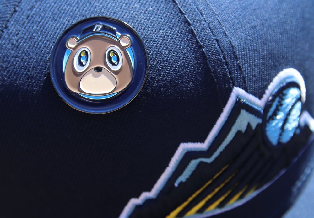 Image of Bear Pin - Navy Ice