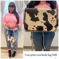 Cow print crossbody bag 