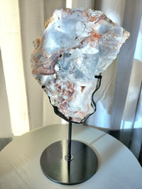 Image 2 of 3.7lb Crazy Agate Rough Edge Crystal Slab with Custom Stand
