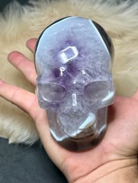 Image 6 of Amethyst & Agate Skull Carving #2241