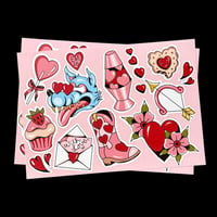 Wolf Valentine Flash Sheet