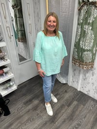 Image 1 of Elastic Waist Mom Jean 