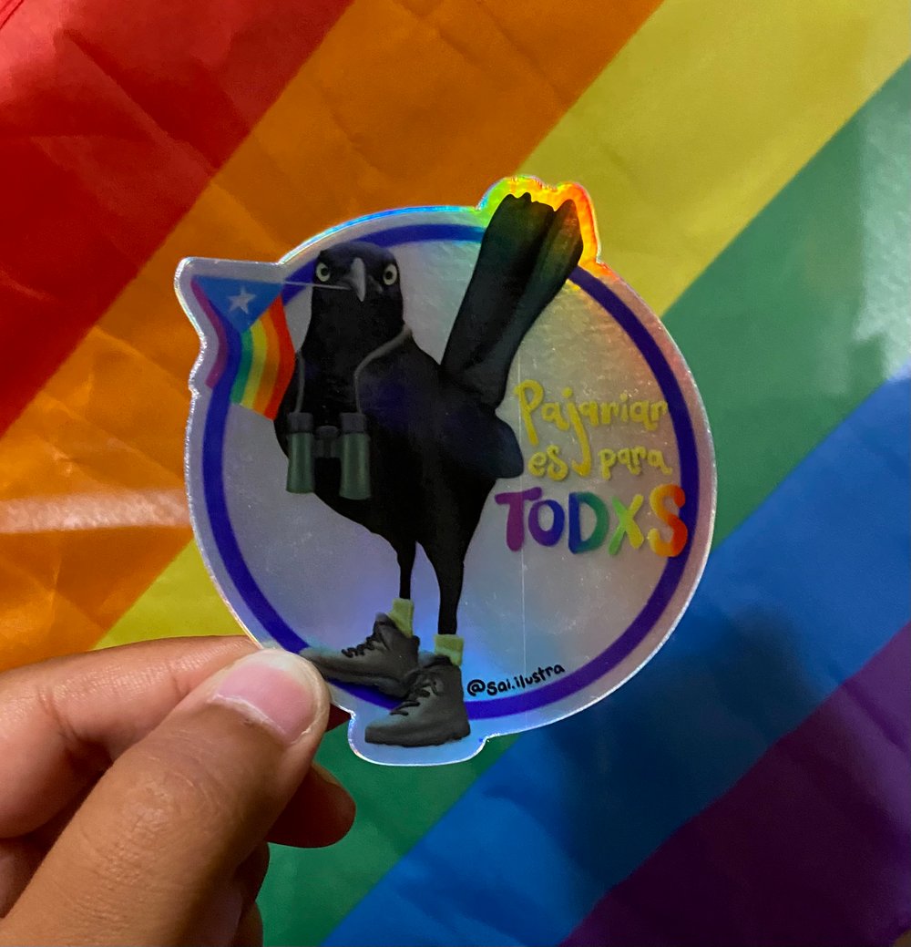 Birding is for Everyone 🏳️‍🌈 Pajariar es para Todxs | Sticker