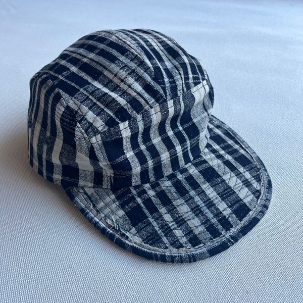 Image of Indigo Check Outdoor caps 001