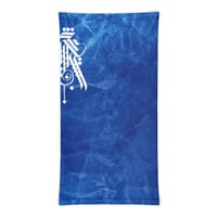 Image 2 of Just Ice Calligraphy Neck Gaiter (Blue)