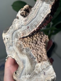 Image 2 of MISSOURI AGATE WITH SUGAR DRUZY CALCITE POINTS
