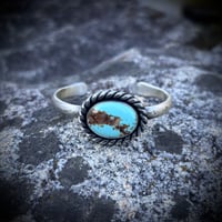 Image 2 of Heavy Turquoise Cuff- 6.5”