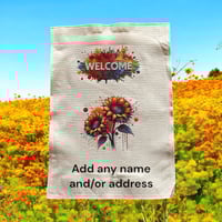 welcome sunflower garden flag