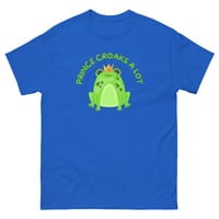 Image 9 of Unisex classic tee, Prince Croaks a Lot T-Shirt | Funny Frog Pun Graphic Tee