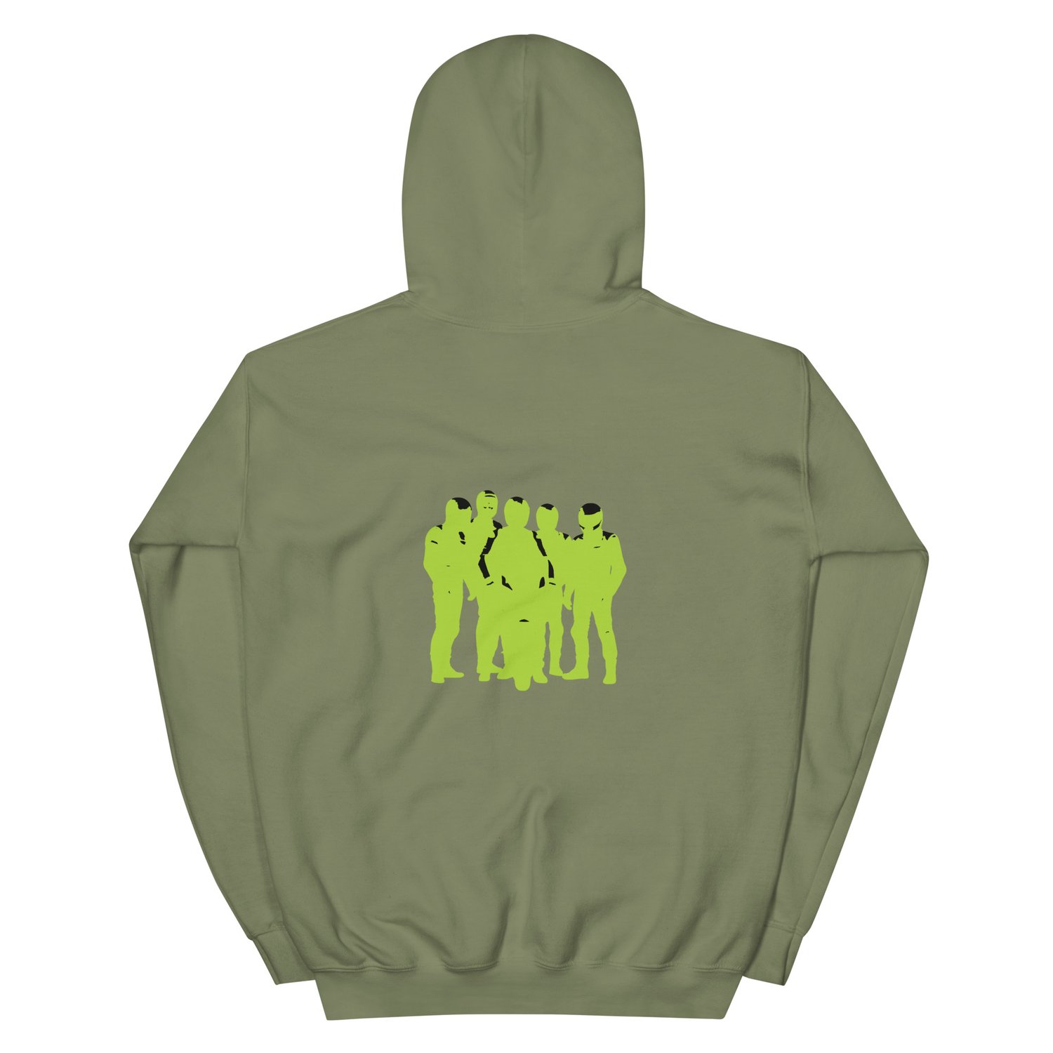 Image of Officially licensed demon family green with back design Unisex Hoodie