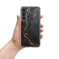 Image 9 of Gold and Black Tattered Texture Gnarled Roots Goth Inspired Clear Case for Samsung®