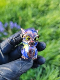 Image 4 of Purple Green Multi Kitty Pendant