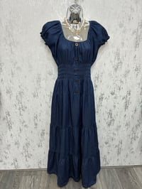 Image 2 of Demelza - Bardot Denim Maxi Dress