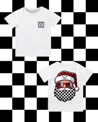 Image 7 of T-SHIRT: Checkerboard Santa