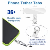 Image 1 of 1030 Phone 360 Swivel Tether Tab 