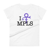 Image 1 of I [PRINCE] MPLS Fem Fit T-shirt (Black Text)