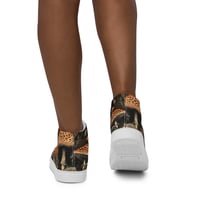 Image 3 of Goblincore Skull and Mushroom Grunge/Punk Women’s High Top Canvas Shoes