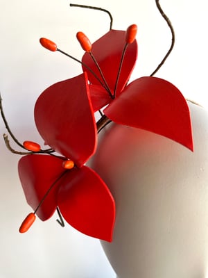 Image of Orange flower headpiece #2