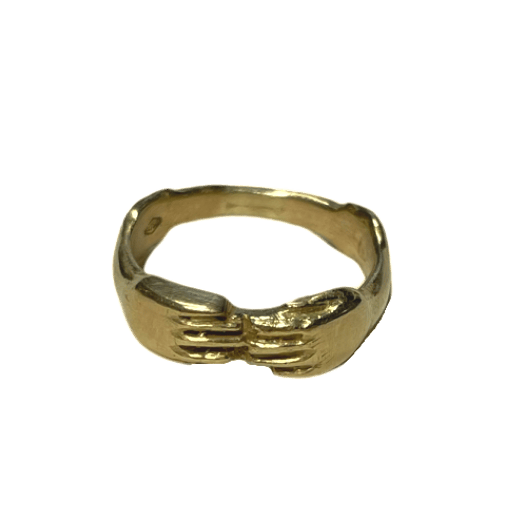 Image of Working hands gold pinkring