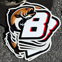 PREMIUM 5 INCH B-LOGO GLOSSY STICKERS