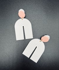 Image 1 of Block- Acrylic U-Shaped Dangle Earrings