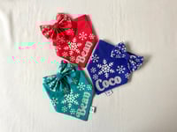 Image 9 of Snowflakes Personalised Bandana 