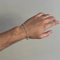 Image 3 of .925 Italian Silver Chain Bracelet 