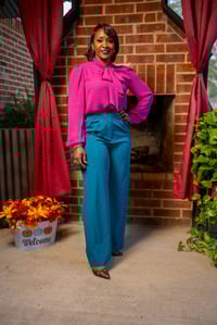Image 1 of High Waisted, Wide Leg Pants