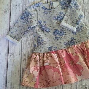 Image of Suzy Sweater Dress- Retro Floral