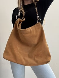 Image 5 of 00s Brown suede leather bag