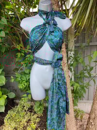 Image 1 of MYLA Tassel Top greens and blues