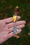 Image of Large White Oak Leaf Glowing Baltic Amber Statement Pendant