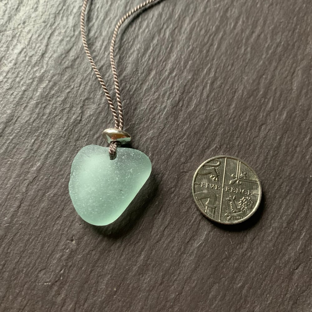 Image of Pale aqua sea glass necklace - Suffolk
