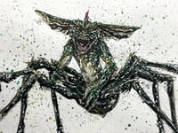 Image 5 of Spider Gremlin 9x12 Ink and Watercolor Original 