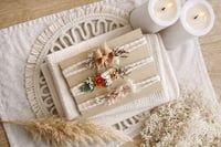 Image 2 of fond + wrap + bandeau beige naturel texturé 