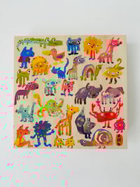 Image 1 of Colorful Friends Original with Green Octopus 
