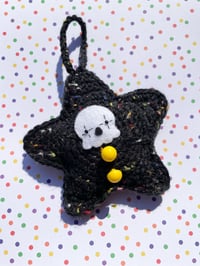 Image 1 of Crochet Skull Clown Ornament