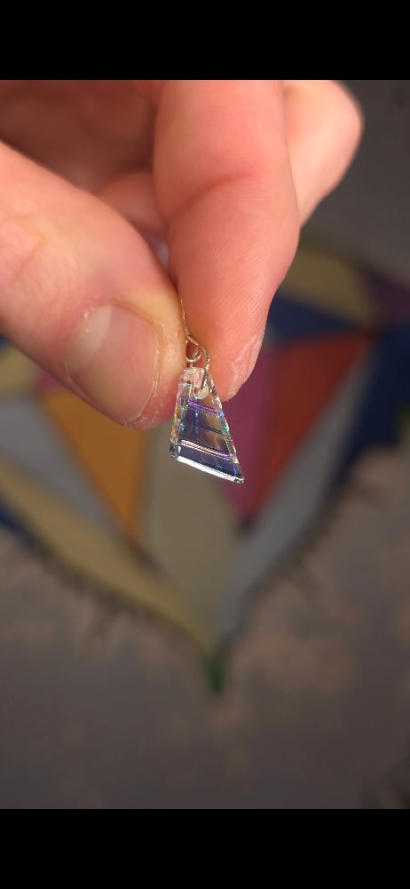 Image of Optical Wedge Earings 
