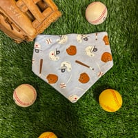 Image 1 of Ballpark Bark - Reversible and Customizable Bandanna