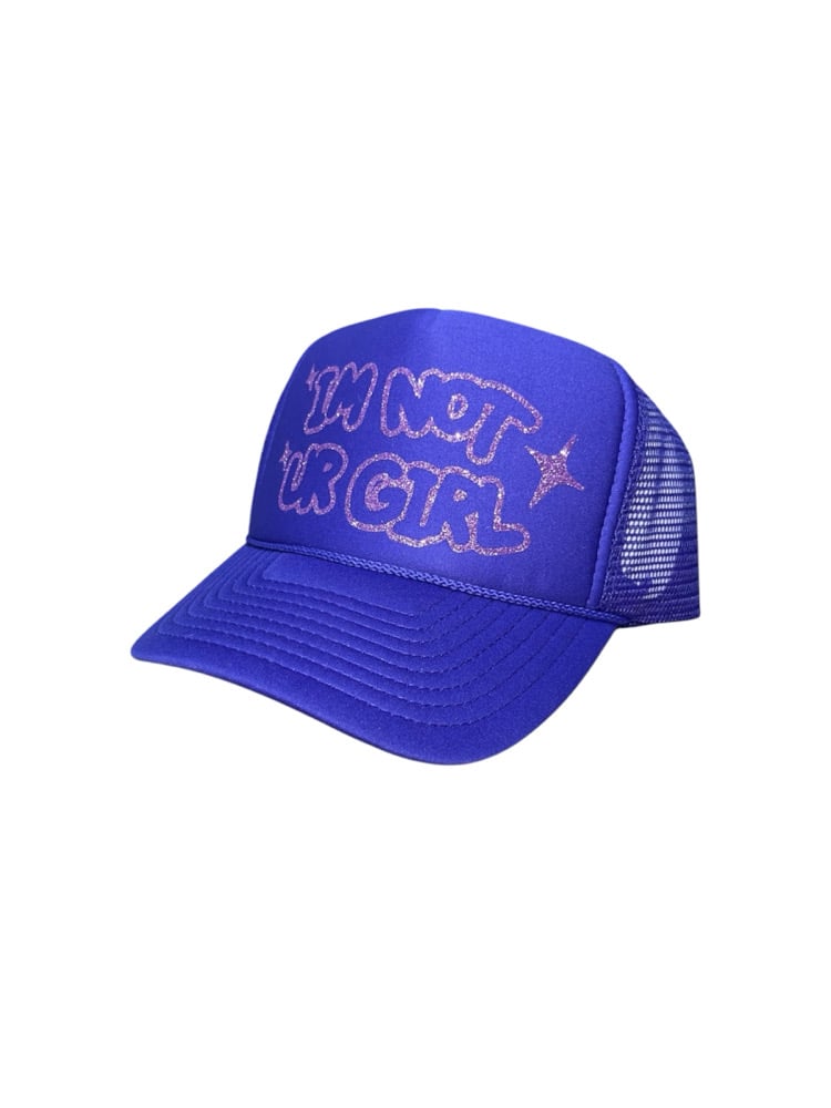 Image of ‘IM NOT UR GIRL’ Trucker Hat (Purple)