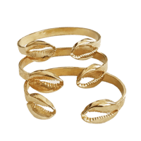 Image 1 of Kalunga| Double Cowrie Brass Bangle