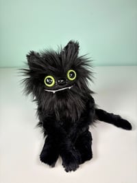 Image 1 of Fluffy Weighted Black Cat