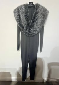 Image 7 of Fur collar jumpsuit 
