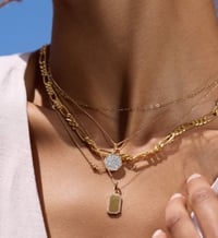 Image 3 of Sterling Silver Initial Diamond Dog Tag 